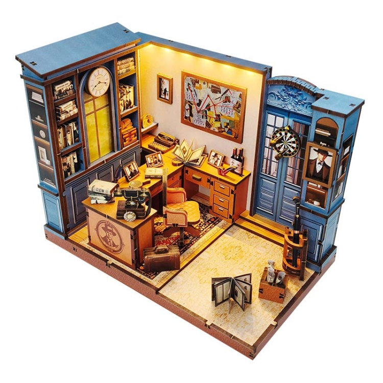Miniaturowy domek Book Nook - Agencja detektywistyczna
