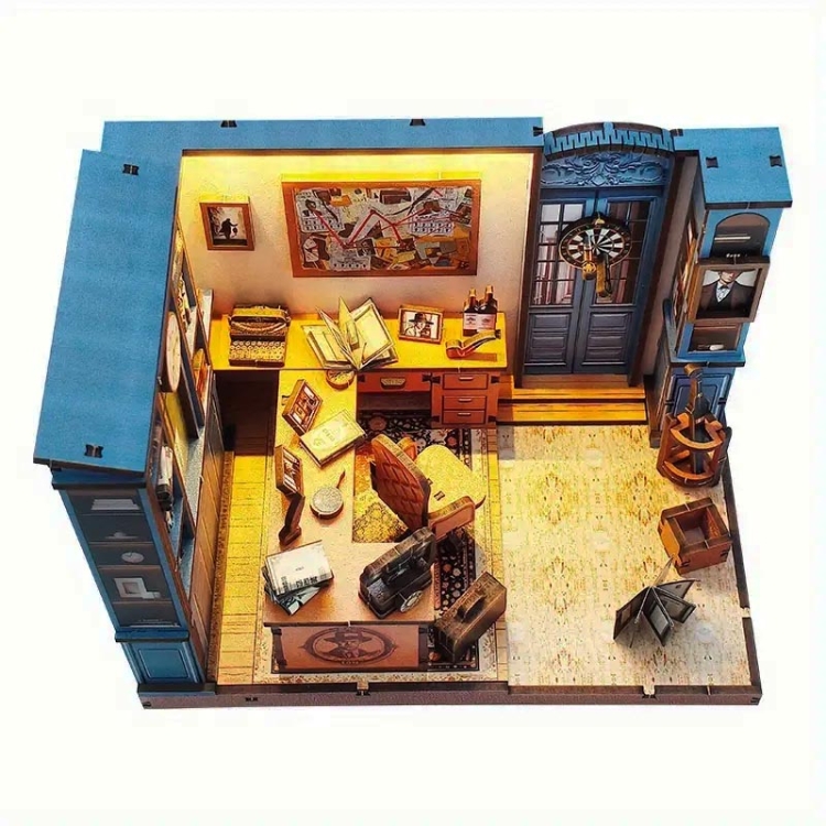Miniaturowy domek Book Nook - Agencja detektywistyczna