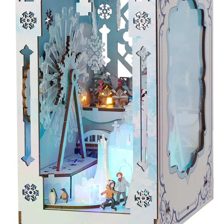 Miniaturowy domek Book Nook - Lodowa kraina - IIECREATE