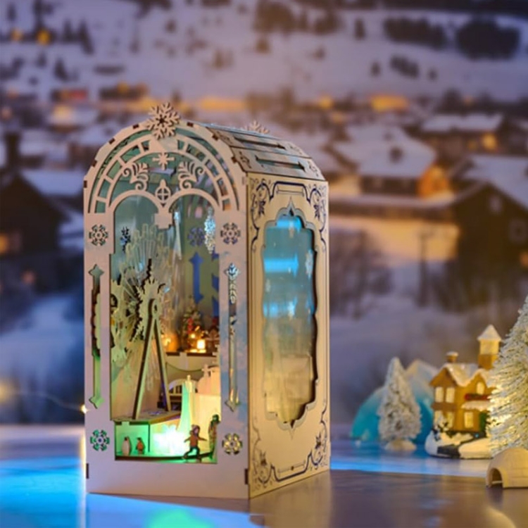 Miniaturowy domek Book Nook - Lodowa kraina - IIECREATE