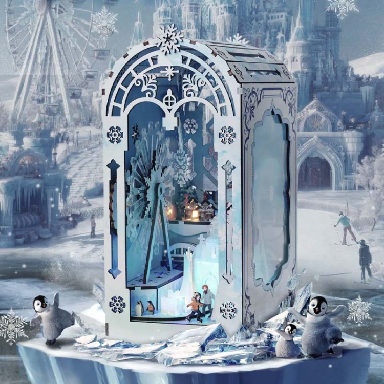 Miniaturowy domek Book Nook - Lodowa kraina - IIECREATE