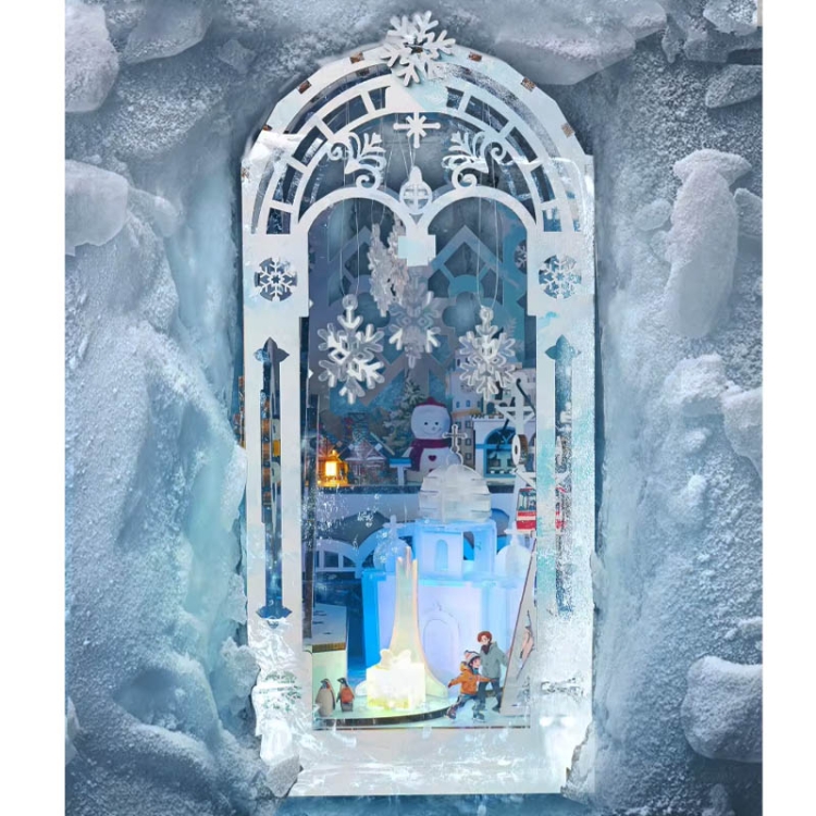 Miniaturowy domek Book Nook - Lodowa kraina - IIECREATE