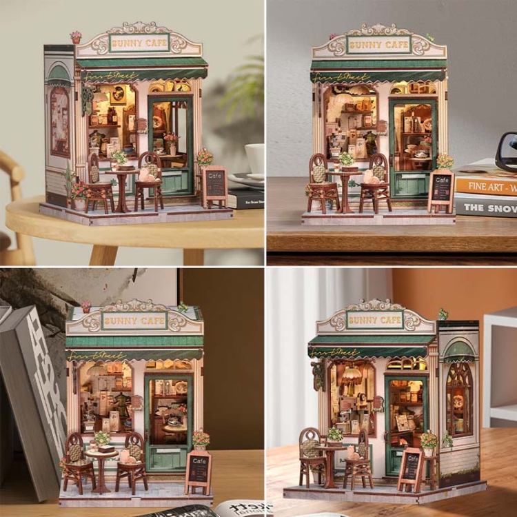 Miniaturowy domek Book Nook - Słoneczna kawiarnia