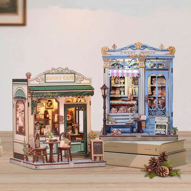 Miniaturowy domek Book Nook - Słoneczna kawiarnia