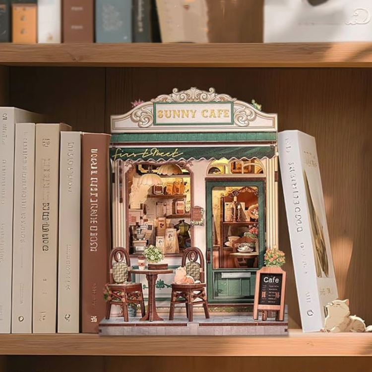 Miniaturowy domek Book Nook - Słoneczna kawiarnia