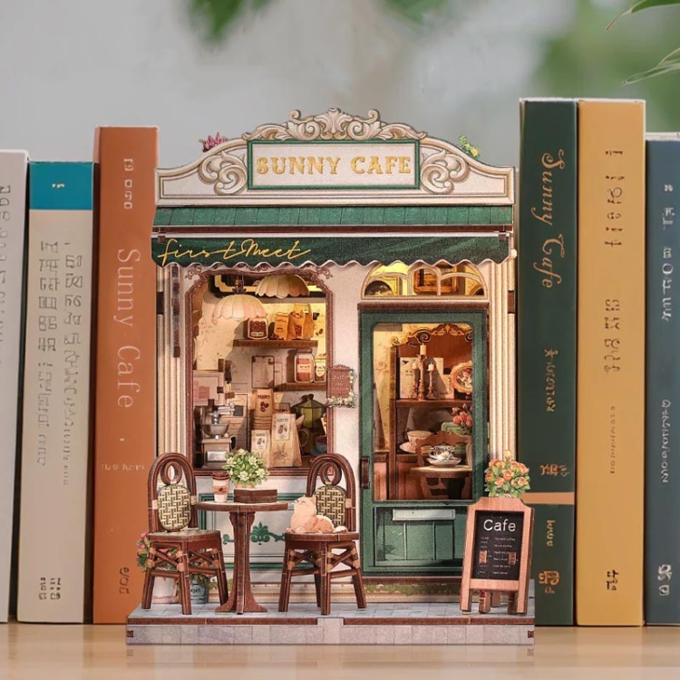 Miniaturowy domek Book Nook - Słoneczna kawiarnia