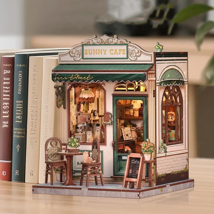 Miniaturowy domek Book Nook - Słoneczna kawiarnia