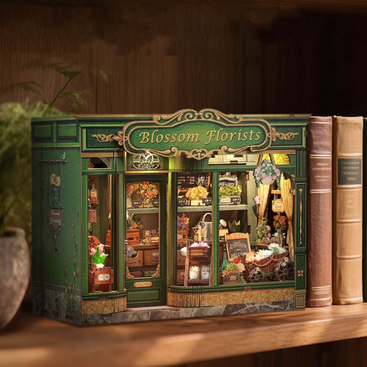 Miniaturowy domek Book Nook - Kwiaciarnia marzeń