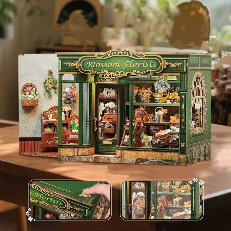 Miniaturowy domek Book Nook - Kwiaciarnia marzeń