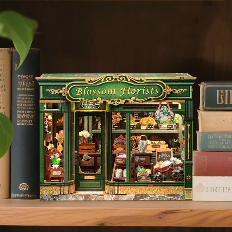 Miniaturowy domek Book Nook - Kwiaciarnia marzeń