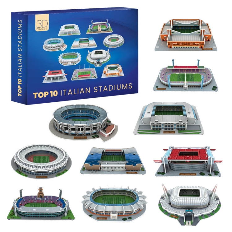 Liga Włoska - Stadiony TOP 10 Italian - Puzzle 3D - 245 elementów