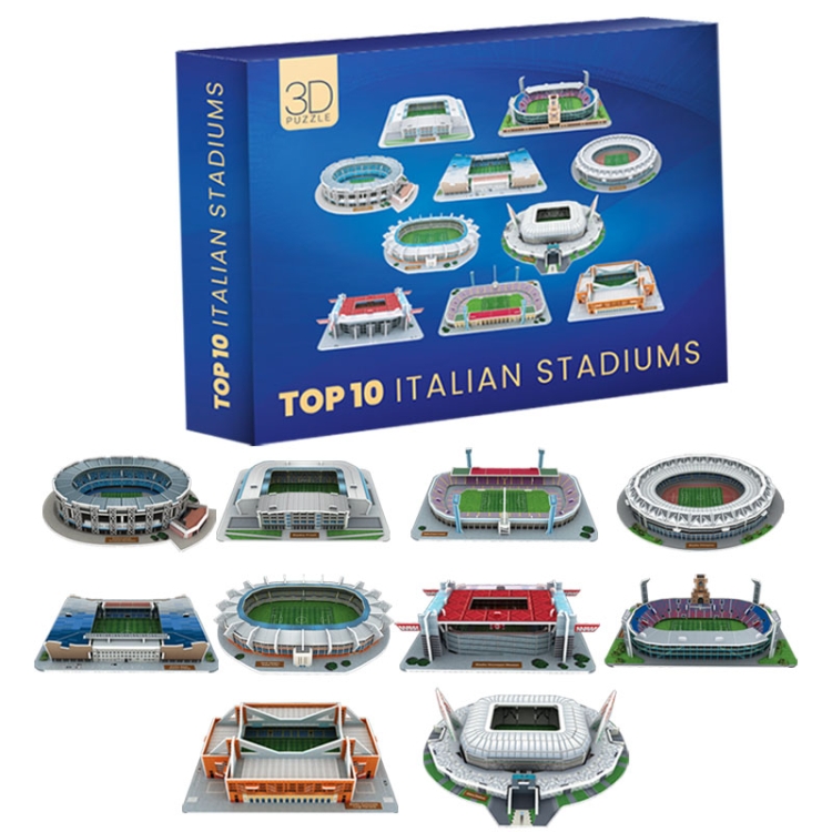 Liga Włoska - Stadiony TOP 10 Italian - Puzzle 3D - 245 elementów