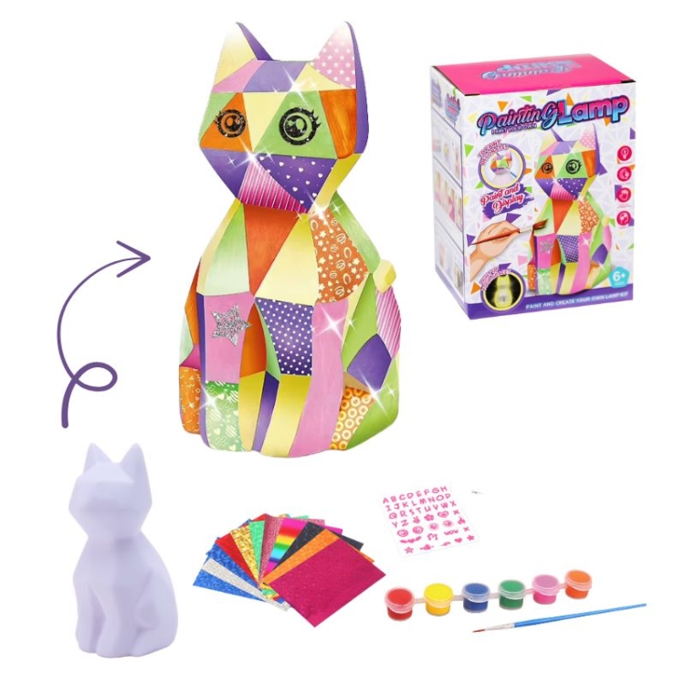 KOT - lampka nocna do malowania DIY