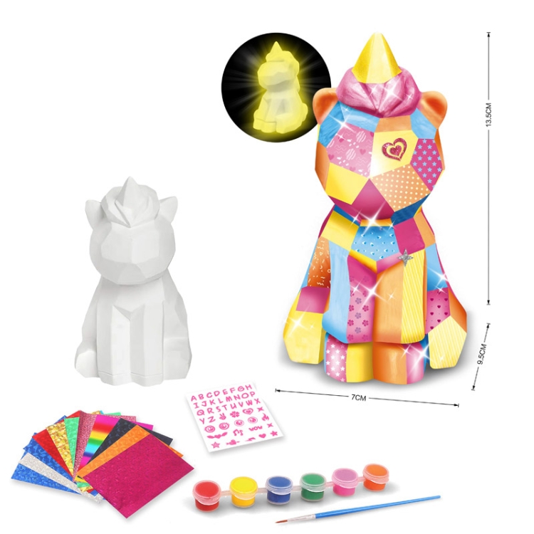 JEDNOROŻEC - lampka nocna do malowania DIY