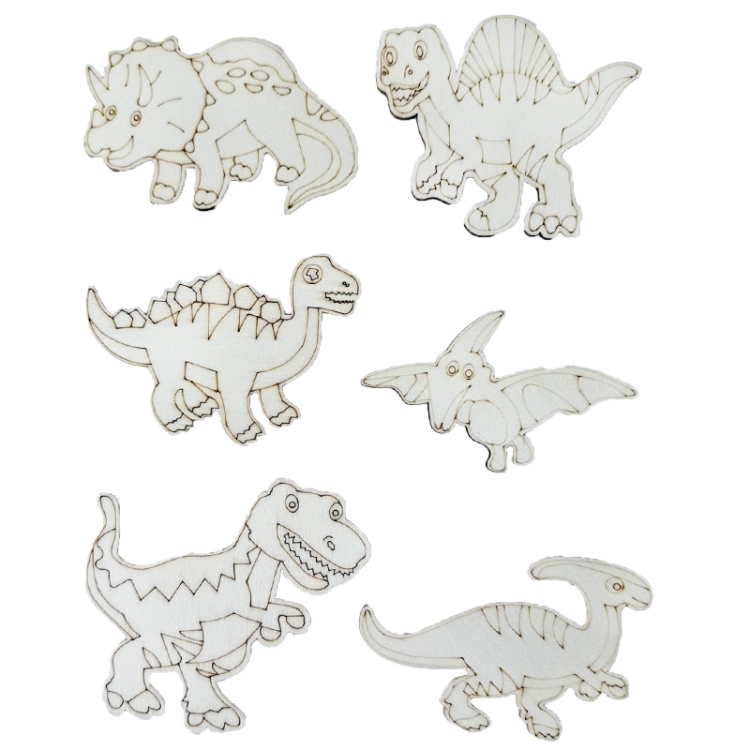 DINO - zestaw kreatywny do malowania - 30 elementów