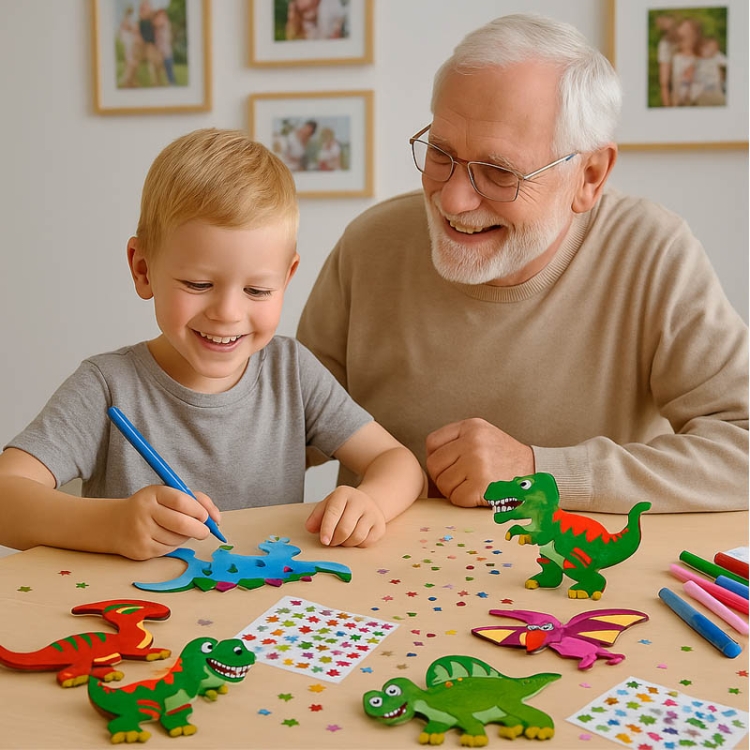 DINO - zestaw kreatywny do malowania - 30 elementów