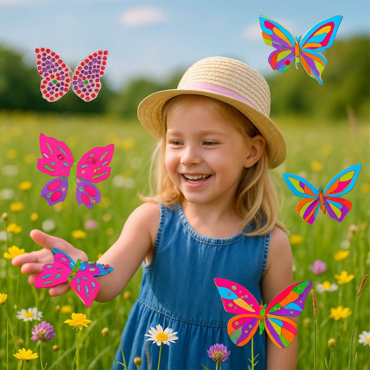 MOTYLE - zestaw kreatywny do malowania - 24 elementy