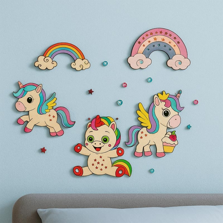 JEDNOROŻCE - zestaw kreatywny do malowania - 24 elementy