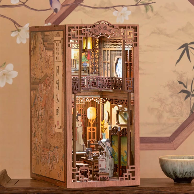 Miniaturowy domek Book Nook - Kwiat jaśminu Dynastii Qing