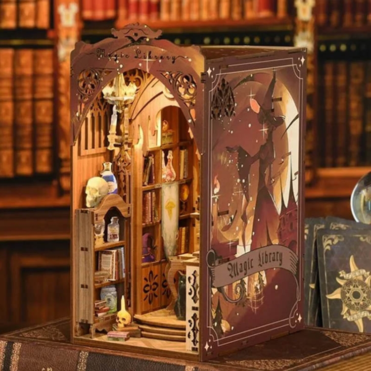 Miniaturowy domek Book Nook - Tajemnicza biblioteka