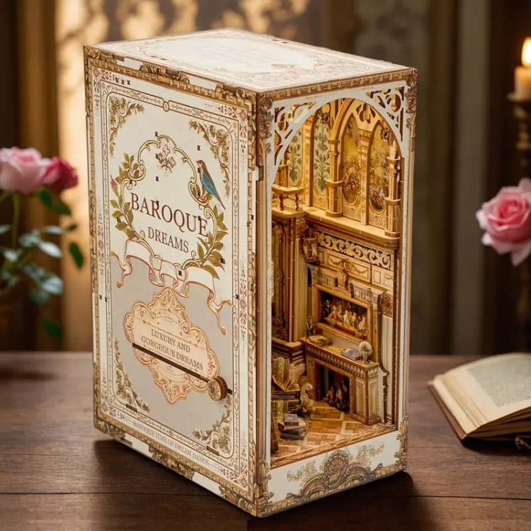 Miniaturowy domek Book Nook - Klasyczny barok