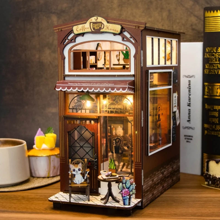Miniaturowy domek Book Nook - Śniadanie na mieście
