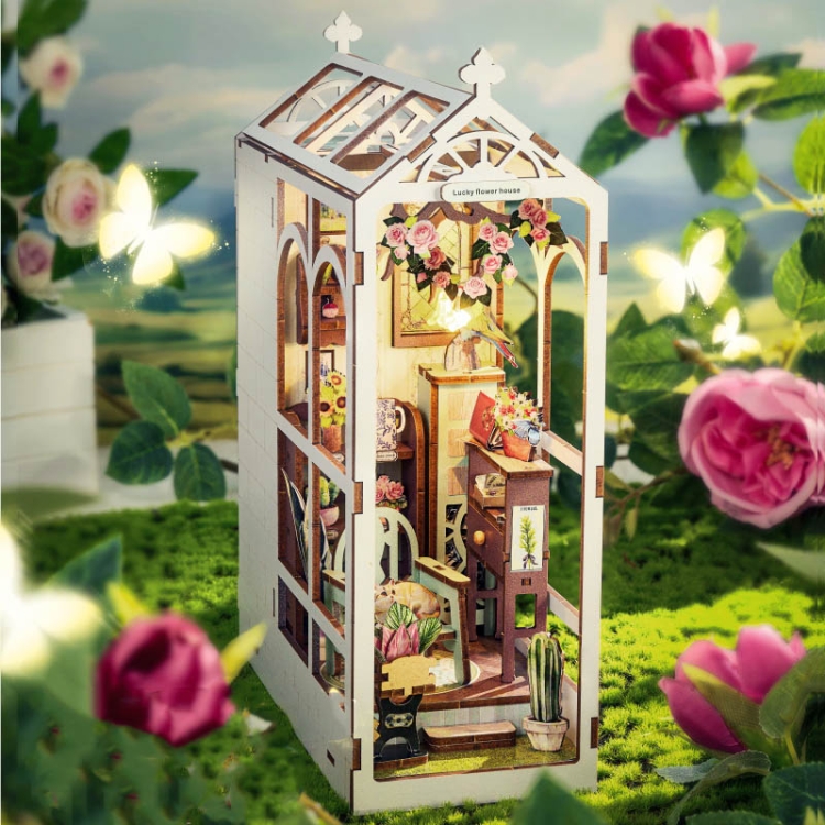 Miniaturowy domek Book Nook - Kwiatowe wytchnienie