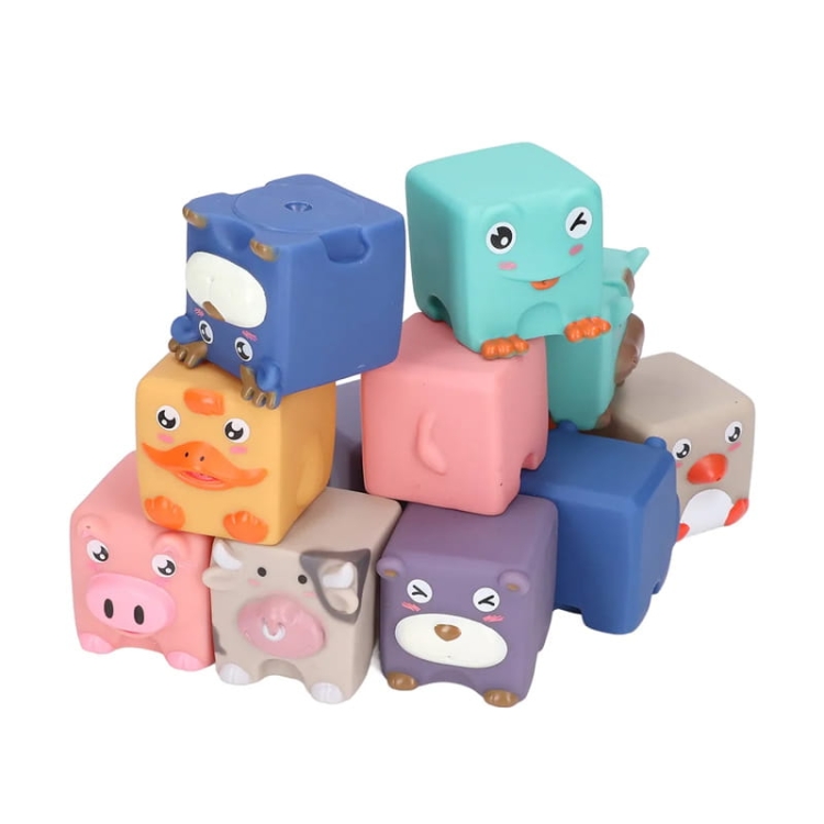 Zwierzątka - miękkie klocki sensoryczne 12 szt