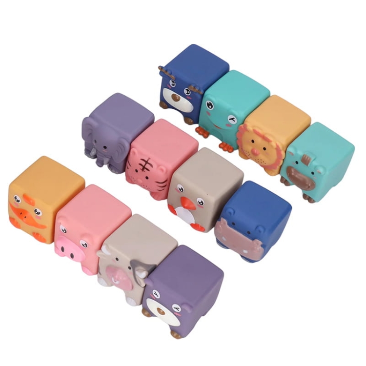 Zwierzątka - miękkie klocki sensoryczne 12 szt