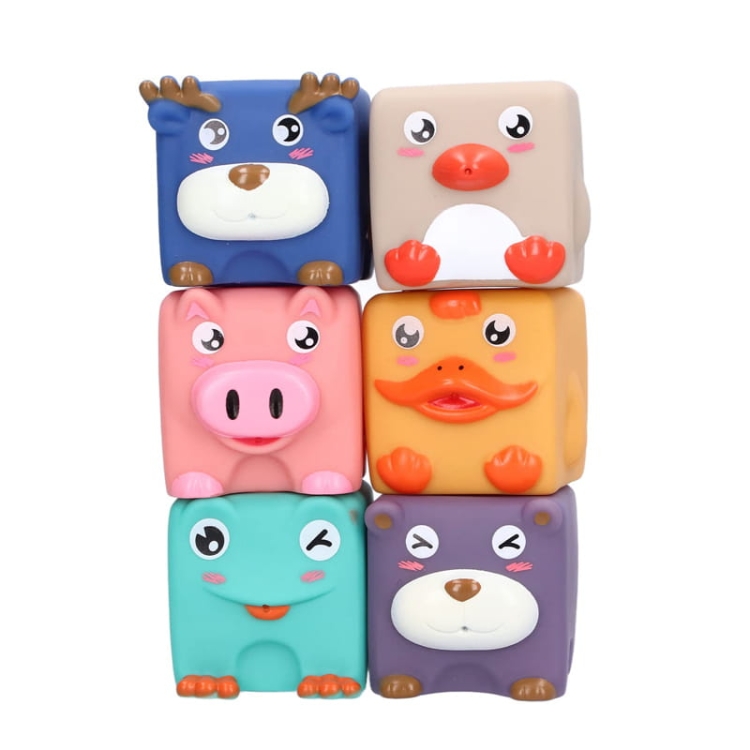 Zwierzątka domowe - miękkie klocki sensoryczne 6 szt