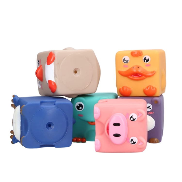 Zwierzątka domowe - miękkie klocki sensoryczne 6 szt