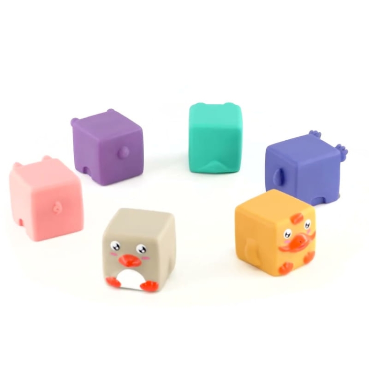 Zwierzątka domowe - miękkie klocki sensoryczne 6 szt