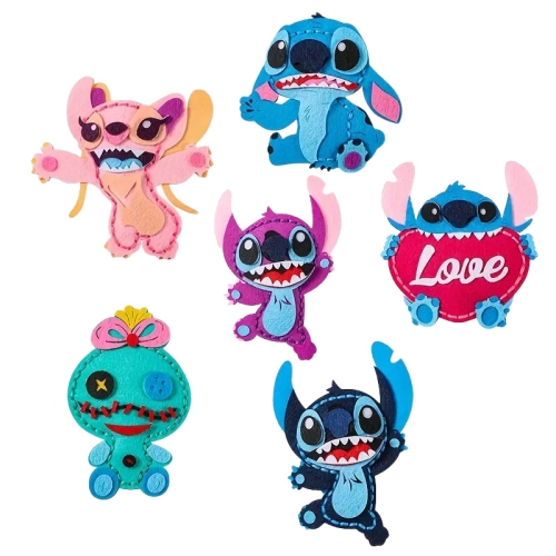 STITCH - filcowy zestaw do szycia DIY zawieszki - 6 elementów
