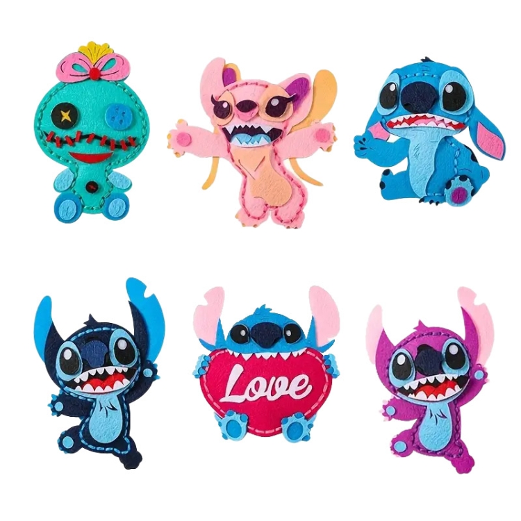 STITCH - filcowy zestaw do szycia DIY zawieszki - 6 elementów