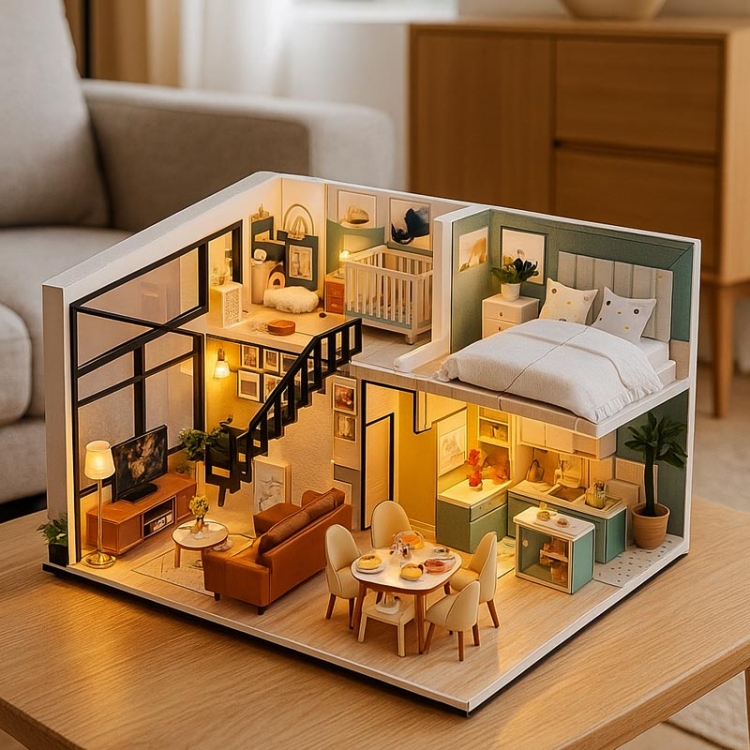 Miniaturowy domek - Nowoczesne wnętrze