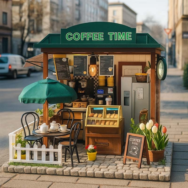 Miniaturowy domek - Czas na kawę*