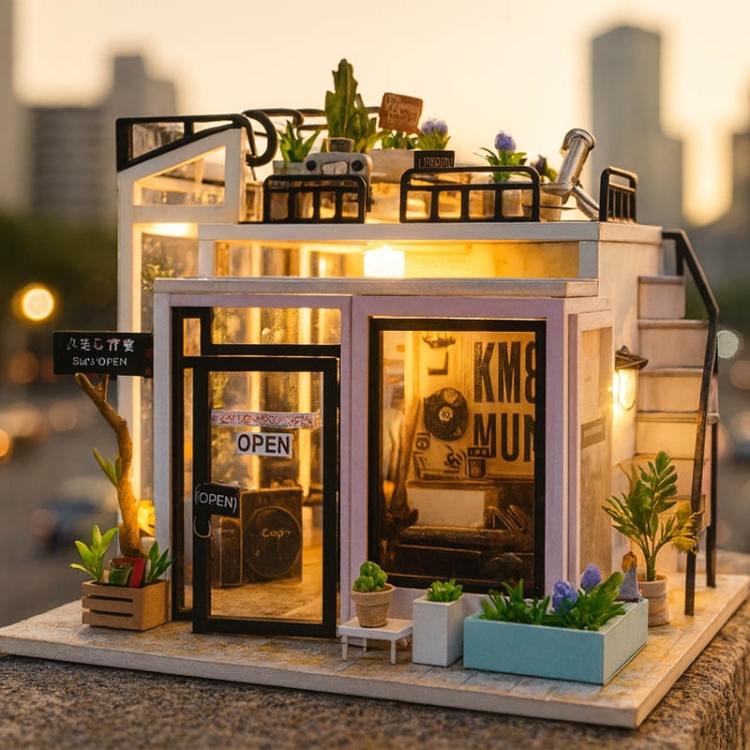 Miniaturowy domek - Muzyczny box