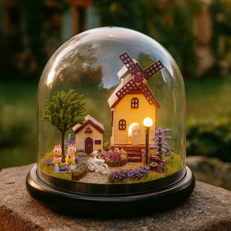 Miniaturowy domek - Lawendowa Prowansja*