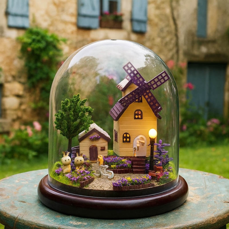 Miniaturowy domek - Lawendowa Prowansja*