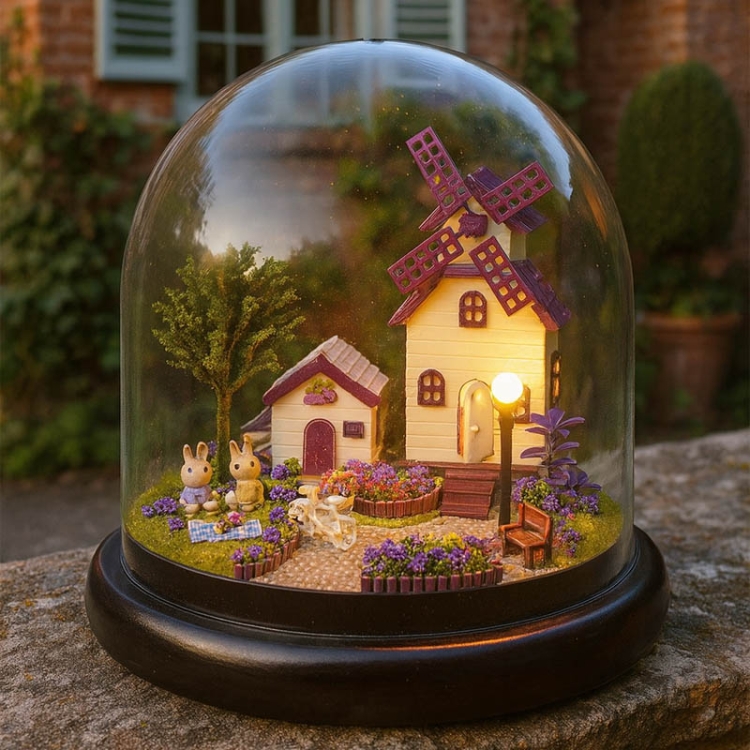 Miniaturowy domek - Lawendowa Prowansja*