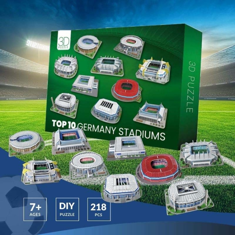 Liga Niemiecka - Stadiony TOP 10 Germany - Puzzle 3D - 218 elementów