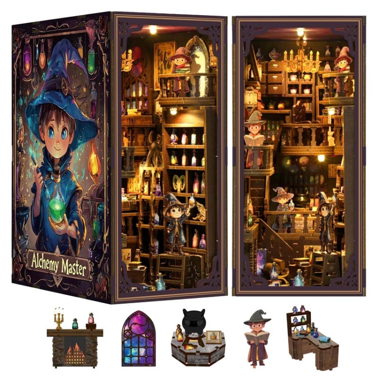 Miniaturowy domek Book Nook - Mistrz alchemii