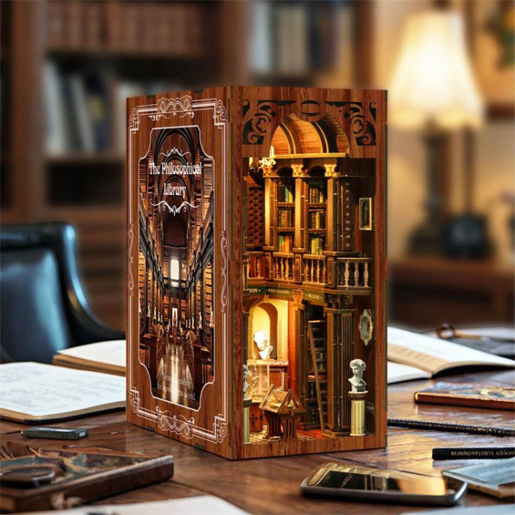 Miniaturowy domek Book Nook - Wiktoriańska biblioteka