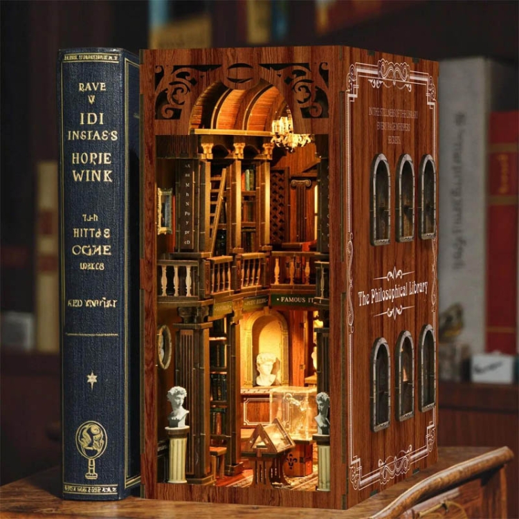 Miniaturowy domek Book Nook - Wiktoriańska biblioteka