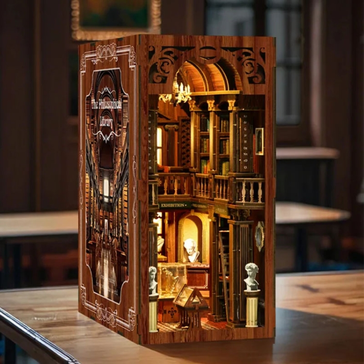 Miniaturowy domek Book Nook - Wiktoriańska biblioteka