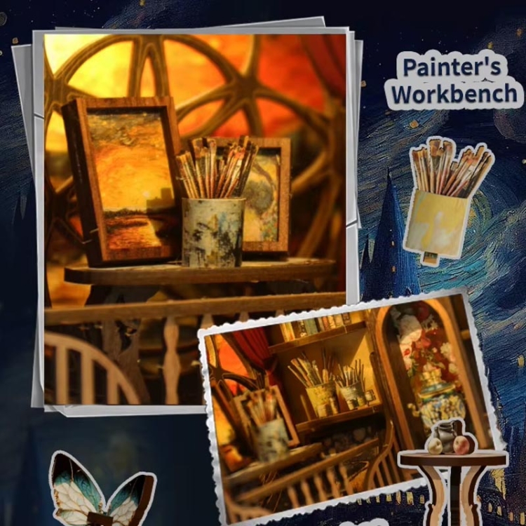 Miniaturowy domek Book Nook - Słowa ukryte w obrazach