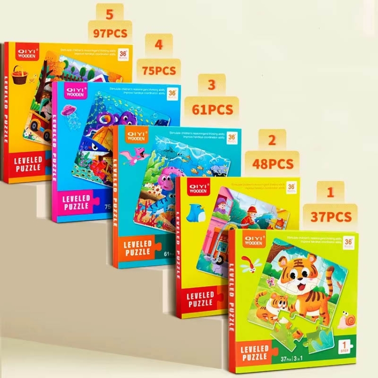 Puzzle magnetyczne - Poziom 1 - Tygrys, Słoń, Żyrafa