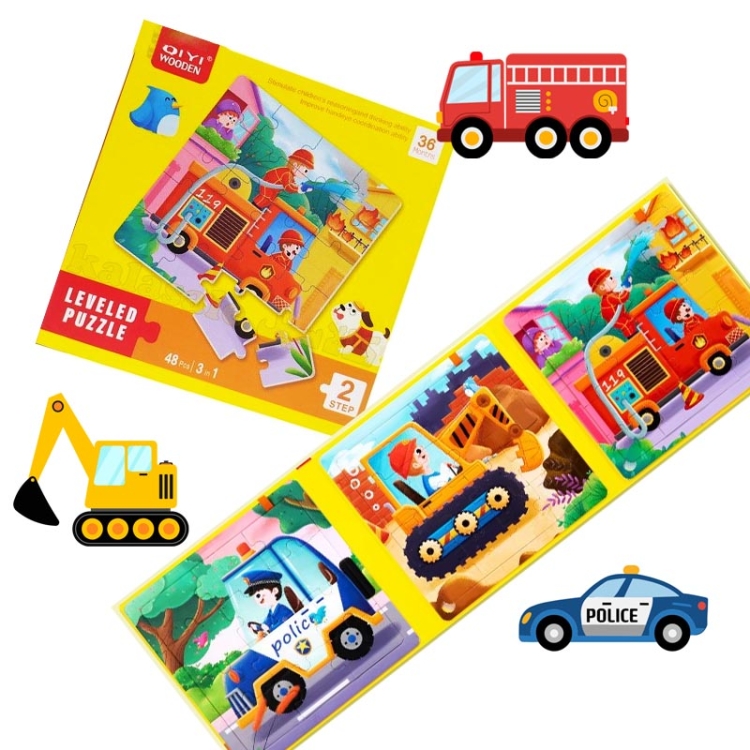 Puzzle magnetyczne - Poziom 2 - Pojazdy