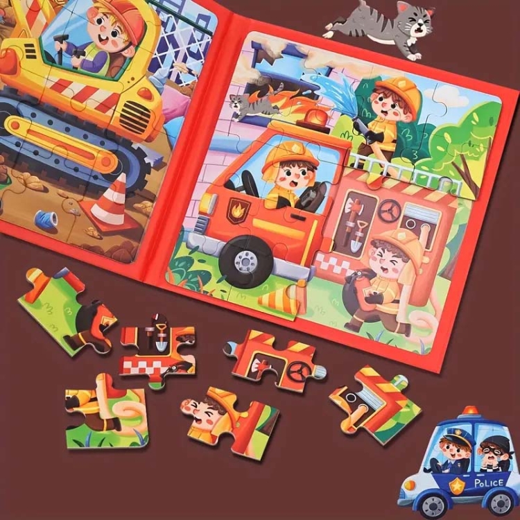 Puzzle magnetyczne - Poziom 2 - Samochody