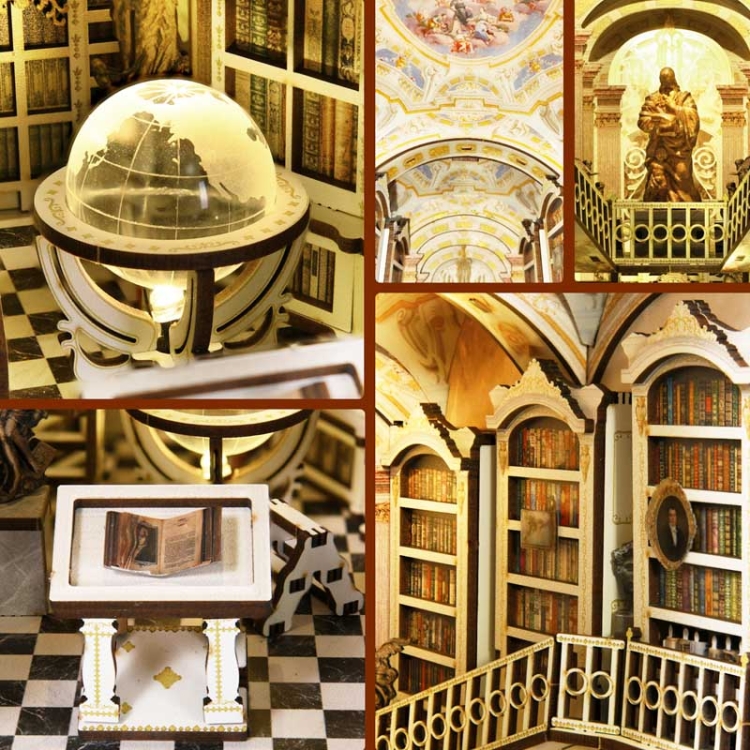Miniaturowy domek Book Nook - Biblioteka Bogów
